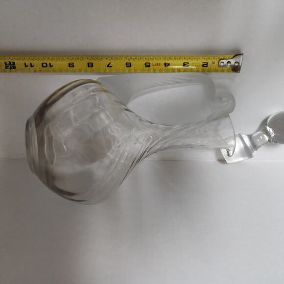 Romanian Tall Swirl Patten Crystal Decanter Stopper Frosted Handle - Picture 10 of 10